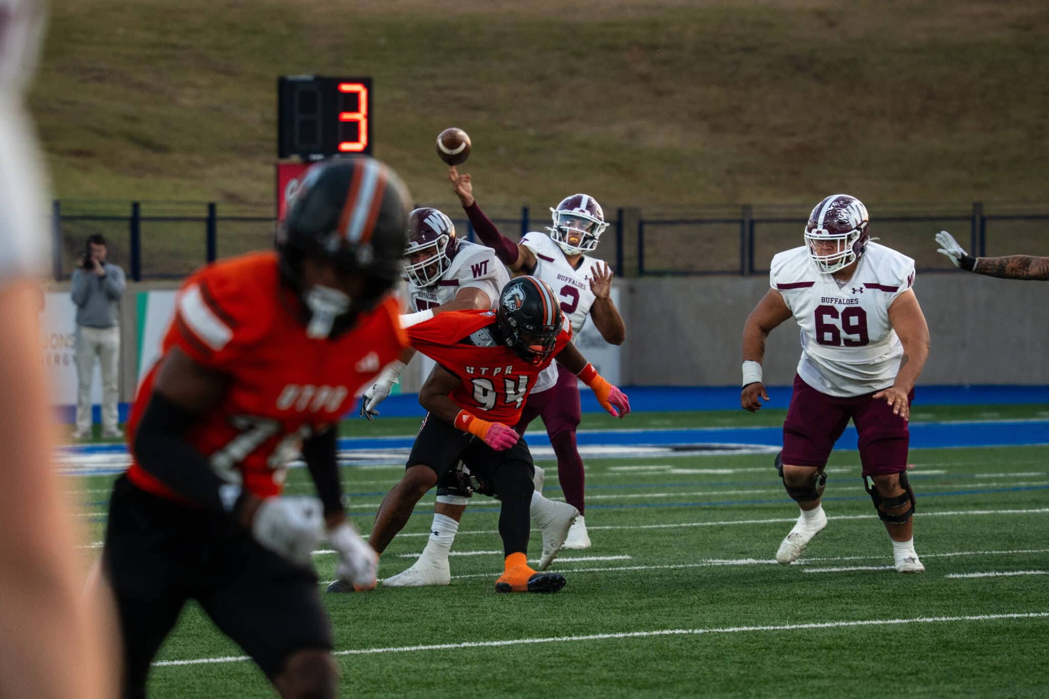 UT Permian Basin roughs up West Texas A&M’s offense, snaps Buffaloes’ three-game win streak