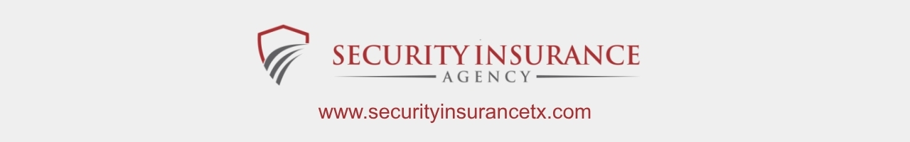 Security Insurance Agency logo with shield emblem and the website www.securityinsurancetx.com