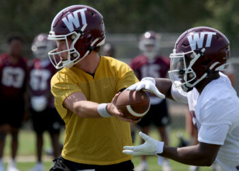 WT FB - Knox Porter and Contae Cason | Press Pass Sports Excitement surrounds West Texas A&M football team as Buffaloes open fall camp with ‘ready to go’ attitude