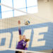canyon-vs-west-plains-jpegJoe-volleyball-pps-29 | Press Pass Sports Female volleyball player in a purple jersey (#9) spikes the ball over the net in a gym.